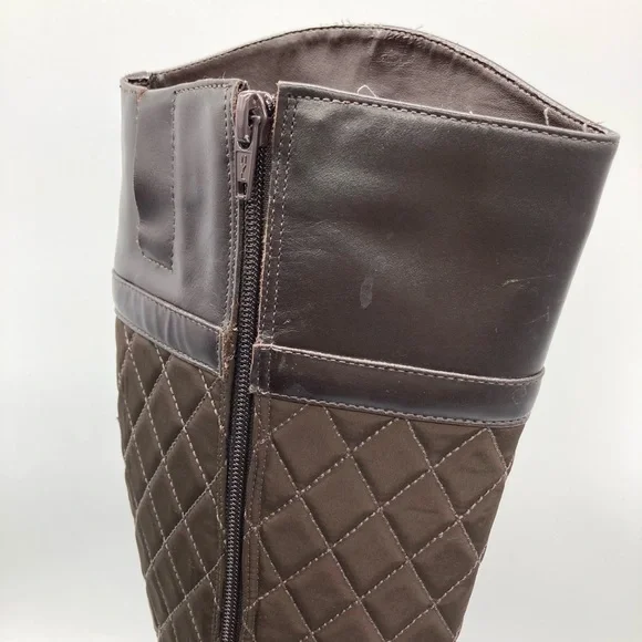 Talbots Brown Tamera Quilted Riding Boots - Picture 7 of 15